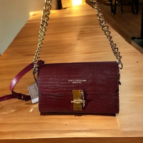 Gorgeous Red Leather Viola Castellani Purse MADE IN ITALY - Picture 3 of 16